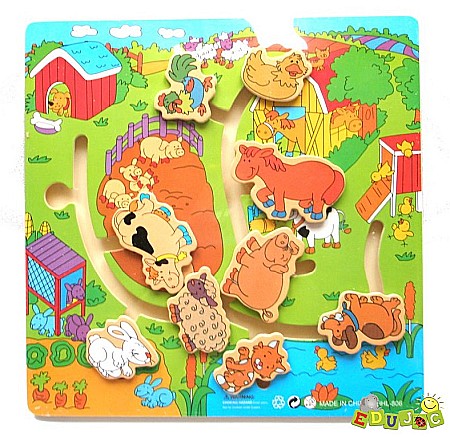 Puzzle - Labirint animale domestice