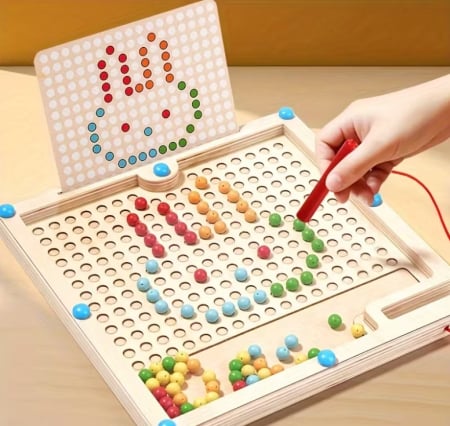 Mozaic magnetic din lemn