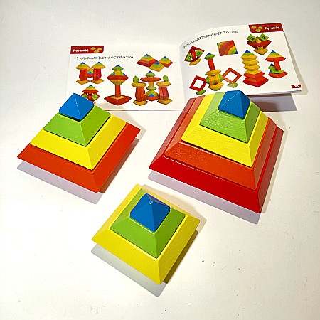3-4 ani - Piramida 3D Curcubeu