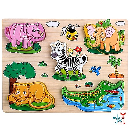 Puzzle - Puzzle 3D animale salbatice 2 piese