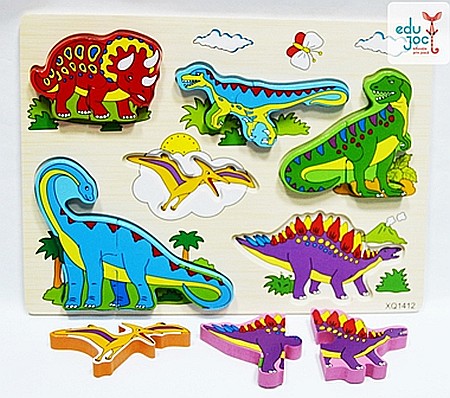 Puzzle - Puzzle 3D dinozauri 2 piese