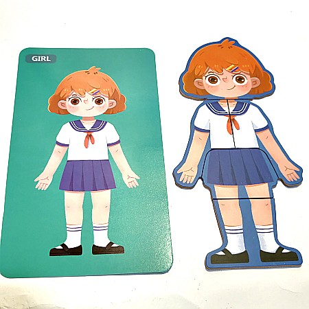 Puzzle corpul uman Fată/baiat in engleza [2]