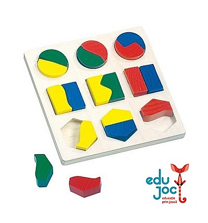 Puzzle - Puzzle din lemn figuri geometrice
