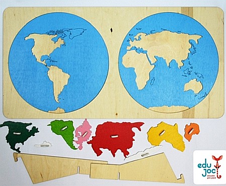 Puzzle harta continente (Montessori) [1]