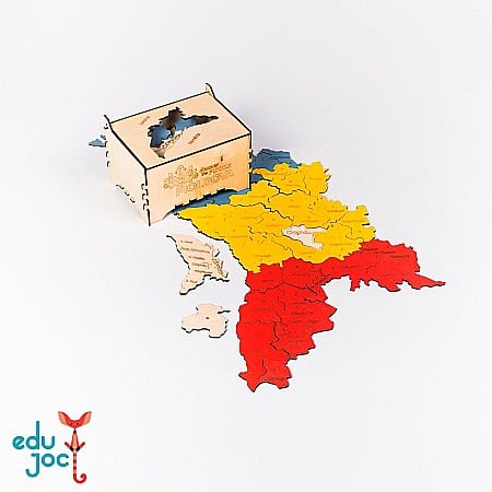 Puzzle Harta R. Moldova color cu magnet [1]