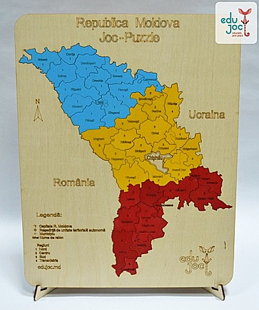 Puzzle Harta R. Moldova cu raioane [3]