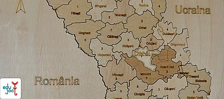 Puzzle Harta R. Moldova cu raioane natur [3]