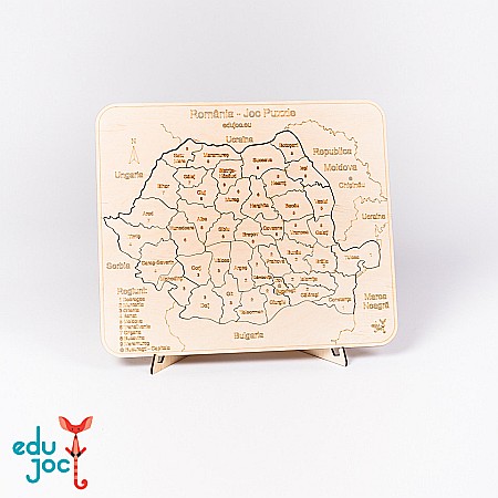 Fabricat în Moldova - Puzzle Harta Romaniei cu Judete - natur