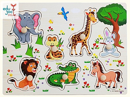 Puzzle incastru animale salbatice cu desen [2]