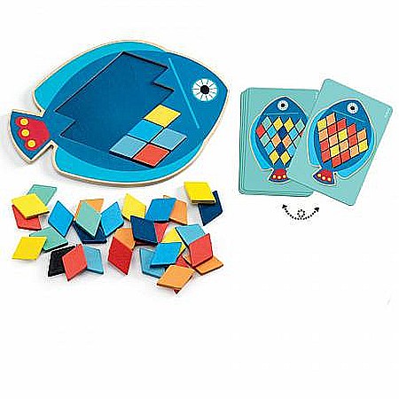 Puzzle Mozaic din lemn Pește