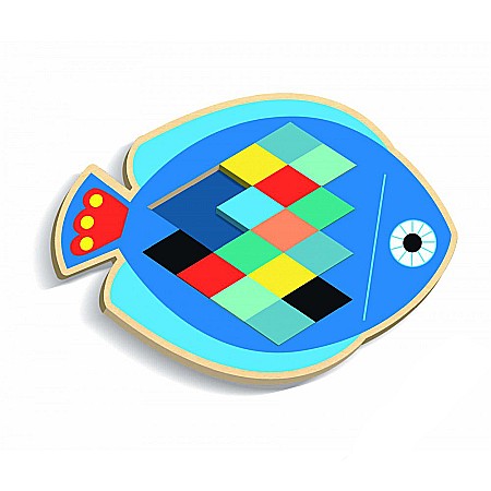 Puzzle Mozaic din lemn Pește [3]