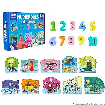 Jucării Montessori - Puzzle Numere