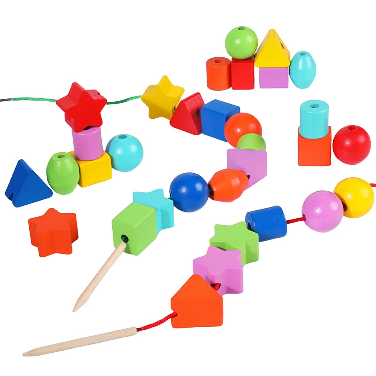 Set din lemn - Forme de șnuruit [1]