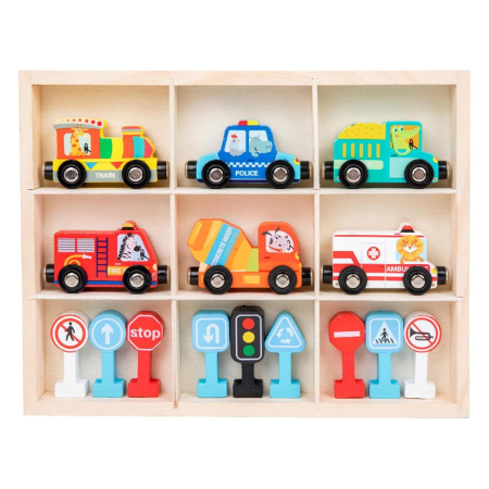 Noutăți - Set mașini și semne rutiere