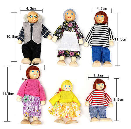 Păpuși din lemn – Familia. [1]