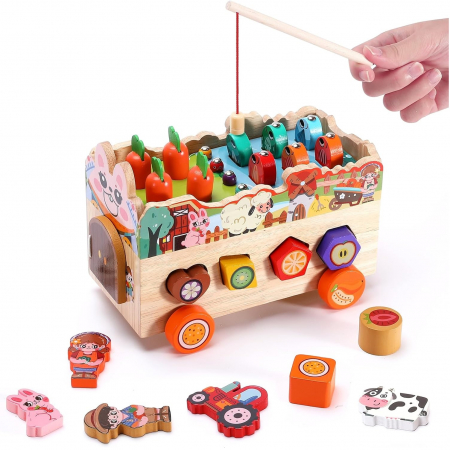 Jucării Montessori - sortator pe roti