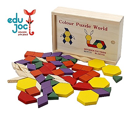Jucării educative - Tangram 60 piese