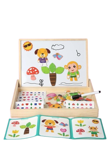 Joc Educativ din Lemn, Labirint cu Litere Magnetice,  Logical Thinking and puzzle Drawing Board, 3 ani+, EduJucarii [2]