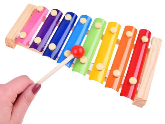Instrument muzical de jucarie pentru copii, Xilofon cu 8 tonuri, din lemn si metal, + 3 ani, EduJucarii [3]