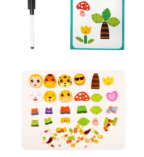Joc Educativ din Lemn, Labirint cu Litere Magnetice,  Logical Thinking and puzzle Drawing Board, 3 ani+, EduJucarii [7]