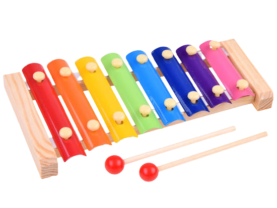 Instrument muzical de jucarie pentru copii, Xilofon cu 8 tonuri, din lemn si metal, + 3 ani, EduJucarii [1]