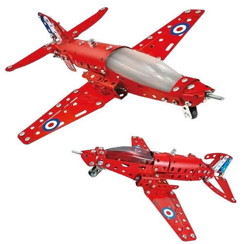 Kit constructie avion metalic Red Arrows, 201 piese, 8 ani+, EduJucarii [2]