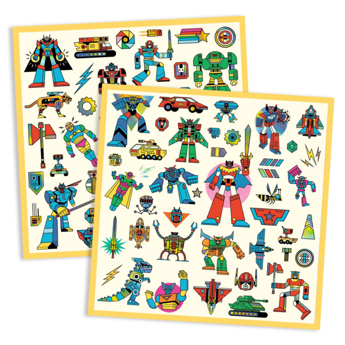 Abtibilduri metalice Roboti, Djeco [3]