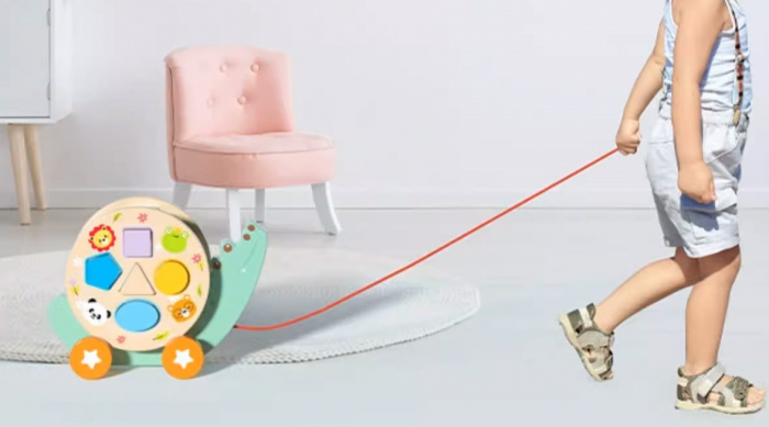 Aligator de tras din lemn cu forme geometrice [4]