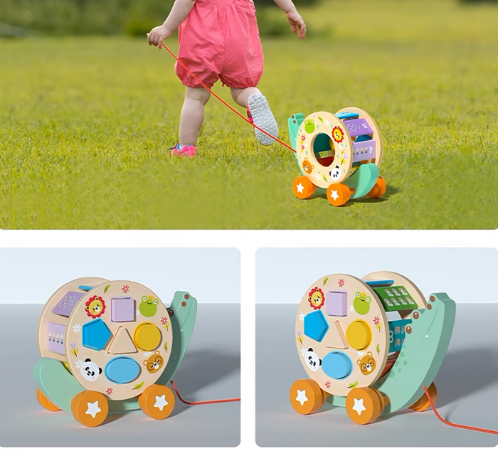 Aligator de tras din lemn cu forme geometrice [6]