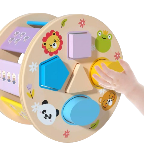 Aligator de tras din lemn cu forme geometrice [2]