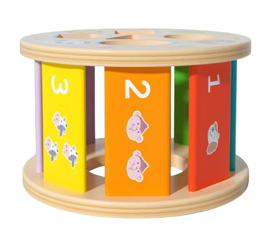 Aligator de tras din lemn cu forme geometrice [5]