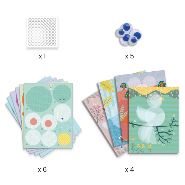 Atelier creativ Cercuri si cerculete de lipit, Djeco [5]