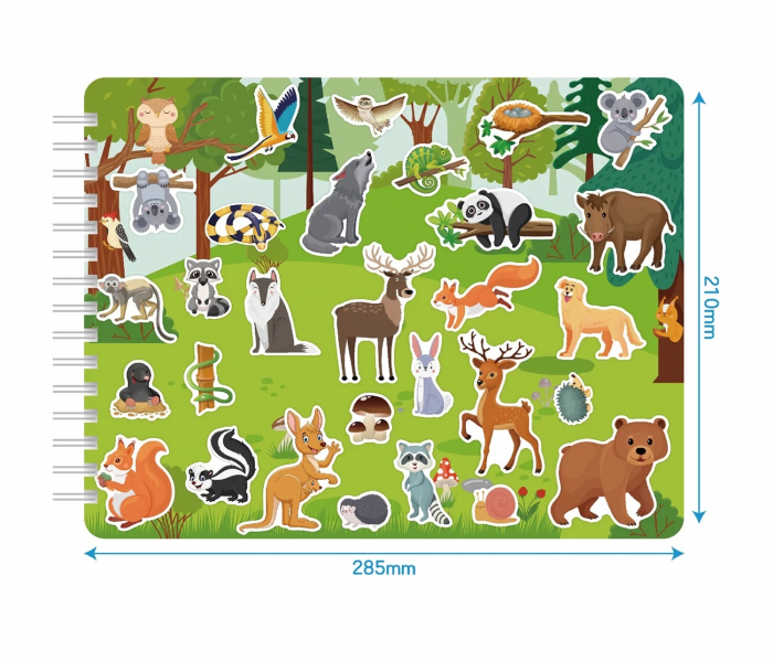 Caiet de activitati  pentru copii, autocolante si imagini de colorat, Habitatul Animalelor, EduJucarii, 4 ani+ [7]