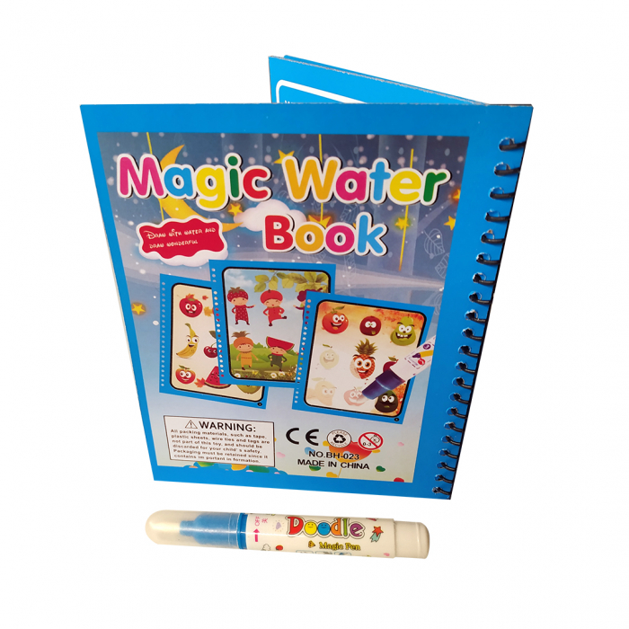 Carte de colorat cu apa, reutilizabila, 8 pagini, 4 imagini, Magic Water Book, Fructe [6]