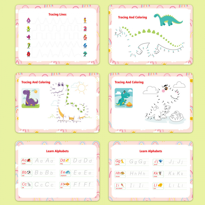 Carte interactiva si educativa pentru copii, My Preschool Busy Book 2, 32 pagini activitati multiple, stickere repozitionabile, Limba Engleza, 3 ani+, EduJucarii [3]