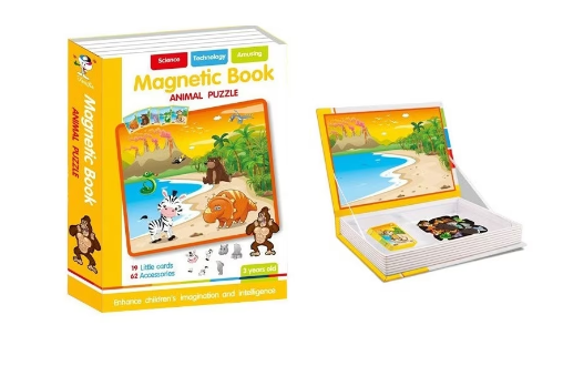 Carte magnetica Puzzle Animale Salbatice, 81 piese, + 3 ani [2]