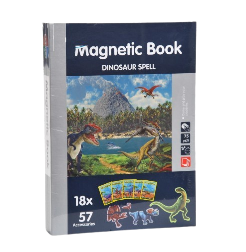 Carte magnetica Puzzle Dinozauri, 75 piese, + 3 ani [2]