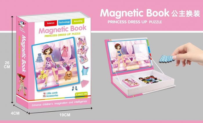 Carte magnetica Puzzle Imbraca Printesa, 85 piese, + 3 ani [9]