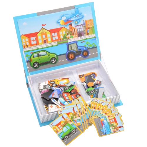 Carte magnetica Trafic Puzzle, 77 piese, + 3 ani [3]
