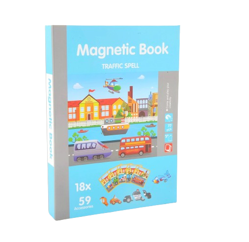 Carte magnetica Trafic Puzzle, 77 piese, + 3 ani [2]