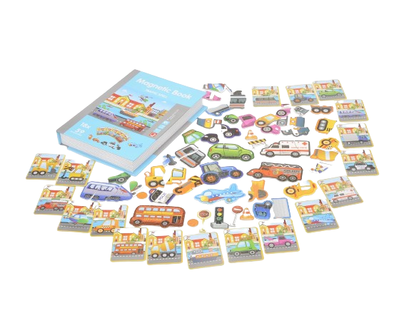 Carte magnetica Trafic Puzzle, 77 piese, + 3 ani [8]
