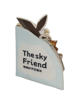 Carte senzoriala din panza pentru bebelusi, anti-rupere,  The Sky  Friend, 14 x 14 cm x 1,4 cm, +12 luni [6]
