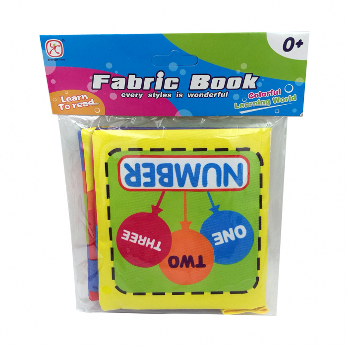 Carte senzoriala fosnitoare pentru bebelusi, cu animalute colorate, Number, 4 pagini, 8 fete, 10 cm x 2,5 cm x 9 cm - EDUJUCARII [2]