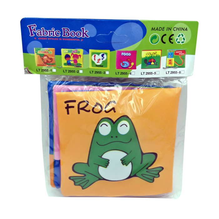 Carte senzoriala fosnitoare pentru bebelusi, cu animalute colorate, Cute animals, 4 pagini, 8 fete, 10 cm x 2,5 cm x 9 cm - EDUJUCARII [3]