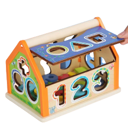 Casuta Sortatoare de Forme Geometrice si Cifre, Operatii matematice, Montessori, 3 ani + [2]