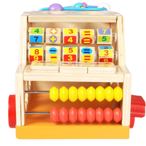 Centru de activitati 5 in 1, Camion din lemn, Montessori, 3 ani, multicolor, 3 ani+, Edujucarii [11]