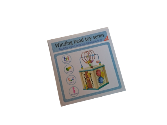 Centru din lemn educativ Montessori, Cub activitati bebelusi 5 in 1, Bufnita [7]