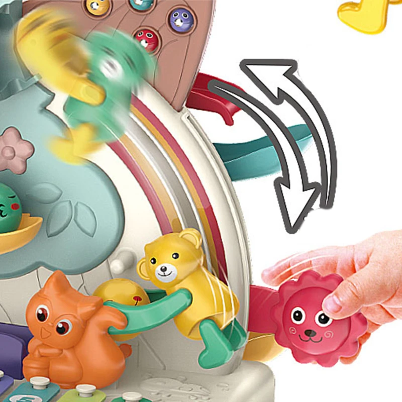 Centru Educativ de Activitati pentru Copii, 7 Functii de Joc si o Jucarie Puisor cu Magnet, Multicolor, 3 luni, rosu, Edujucarii [4]