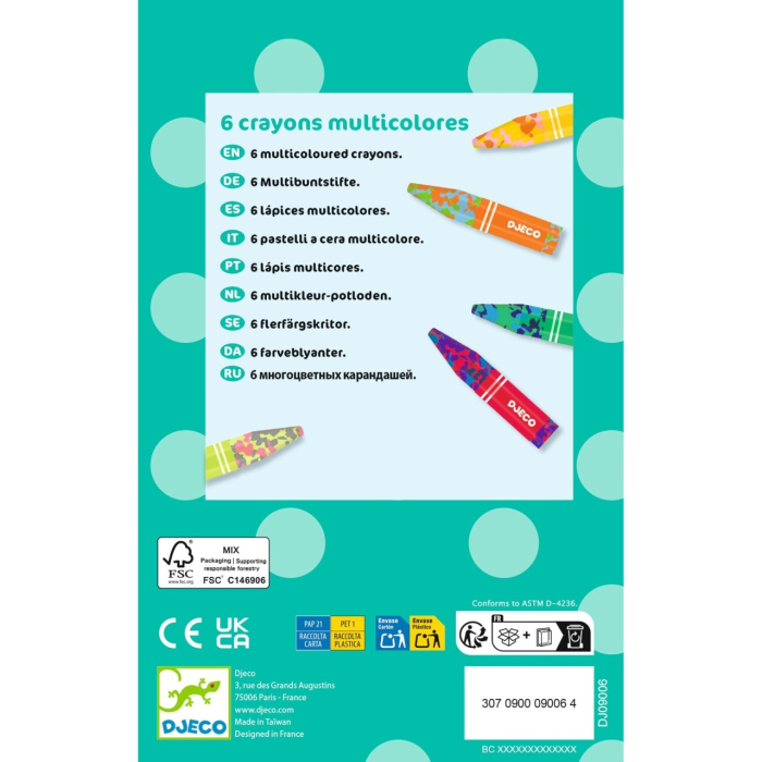 Creioane cerate multicolore, Djeco [5]