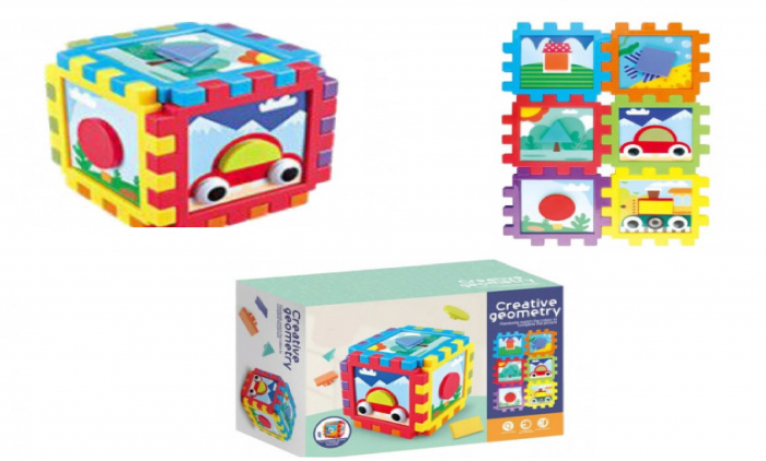 Cub creativ cu forme geometrice Puzzle, Creative geometry - Beidijia [3]